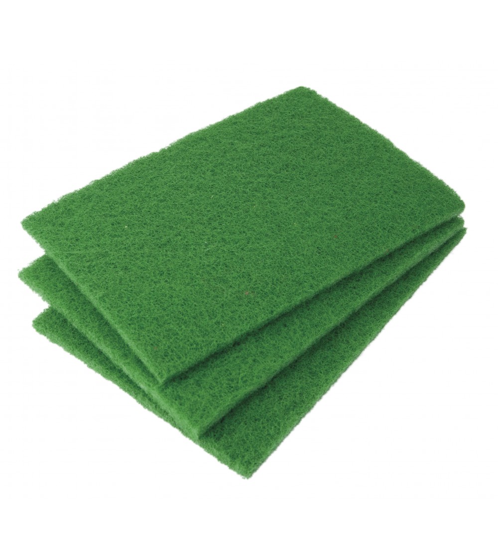 PACK 3 ESTROPAJOS FIBRA VERDE 22 X 15 X 0,75 CM.