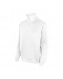 SUDADERA CON MEDIA CREMALLERA BLANCA T/XL