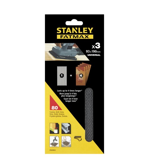 3 HOJAS DE LIJA DE MALLA 1/3 (93X190MM), CON VELCRO, GRANO 8