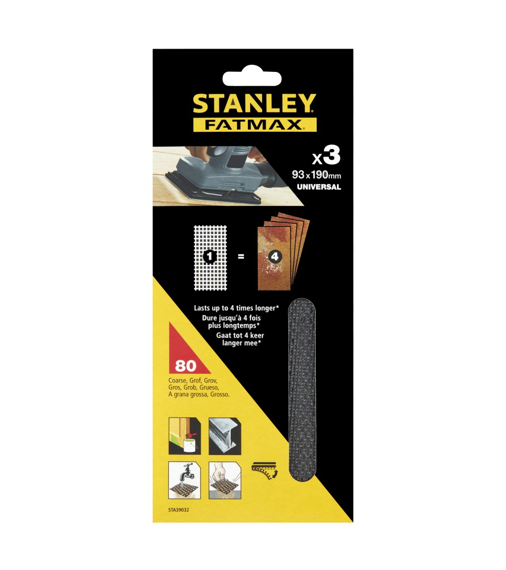 Cepillo de hojas de lija 50x20mm Stanley STA34041-XJ