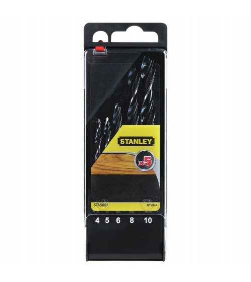 CASSETTE CON 5 BROCAS DE ACERO AL CROMO-VANADIO PARA MADERA