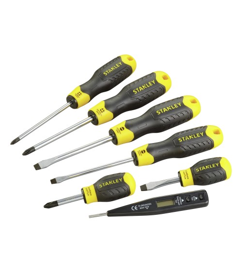 JUEGO DE 6  DESTORNILLADORES CUSHION GRIP: PLANA, PHILLIPS Y