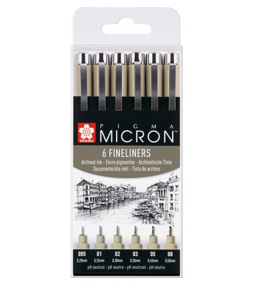 SET PIGMA MICRON 6 NEGRO