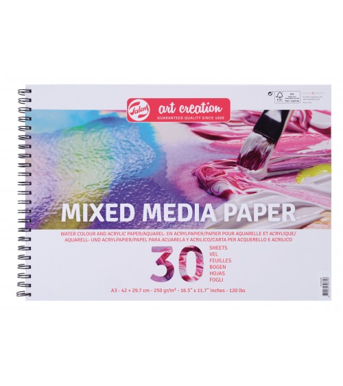 TAC MIXED MEDIA PAPER A3 30 HOJAS