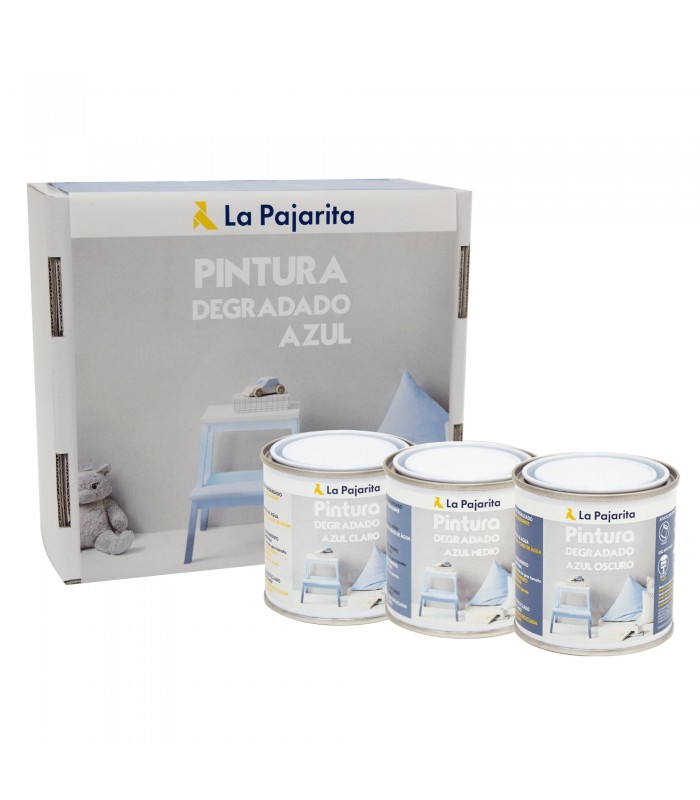 "OFERTA" KIT 3 DEGRADADO PAJARITA 3X250ML AZUL