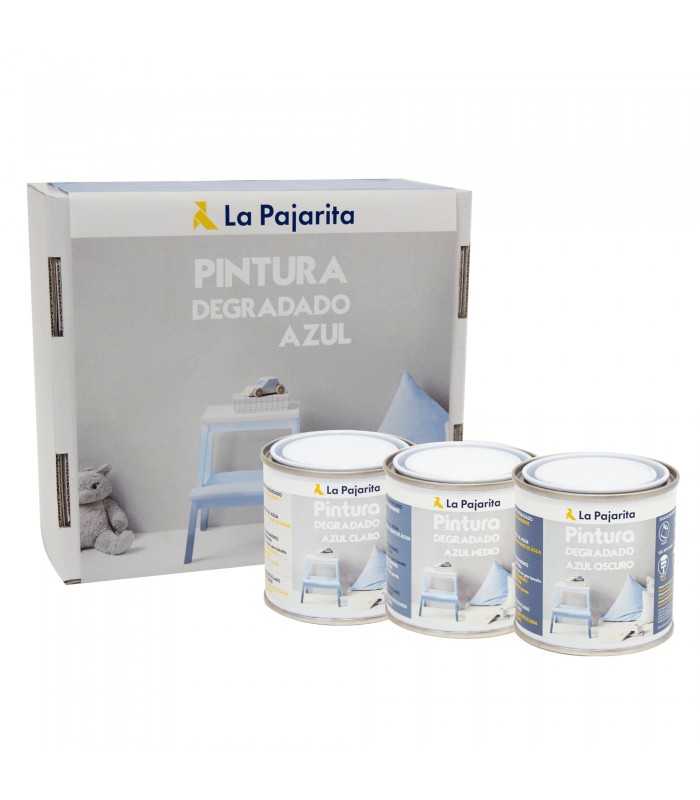 "OFERTA" KIT 3 DEGRADADO PAJARITA 3X250ML AZUL